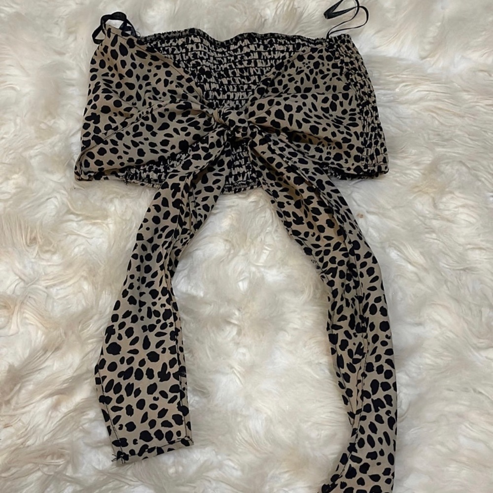 Leopard Tie Knot Shirt